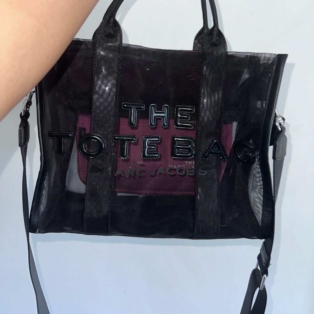 Marc Jacobs Womens The Mesh Tote Bag Black Medium